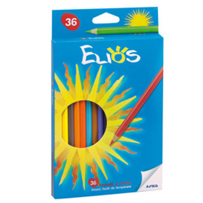 Immagine di Confezione 36Pz. Pastelli Colorati Fila Elios Esagonale Mina 2.8Mm Colori Assortiti [273900]
