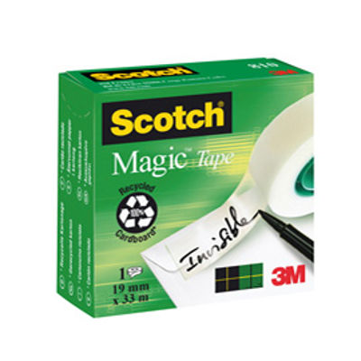 Immagine di Nastro Adesivo Scotch Magic 810 Invisibile 19mmx33mt Trasparente Permanente [810-1933]
