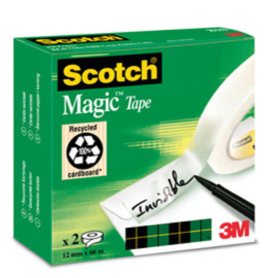Immagine di Nastro adesivo Scotch Magic 810 - invisibile - permanente - 25 mm x 66 m [56065]