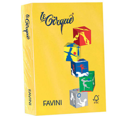 Immagine di Confezione 500 Fogli Favini Le Cirque A4 80gr Giallo Zolfo 200 [A71L504]