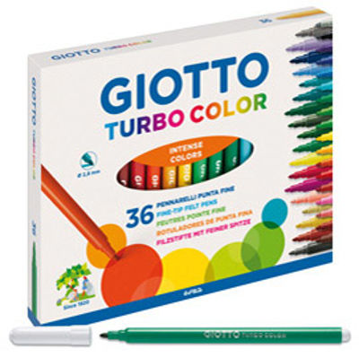 Immagine di Astuccio 36pz. Pennarelli Giotto Turbo Color Punta diametro 2.8mm Colori Assortiti [418000]
