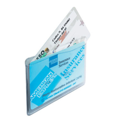 Immagine di Porta Cards 2 Tasche - 8.5x5.4 cm - Trasparente - Favorit [100500082]