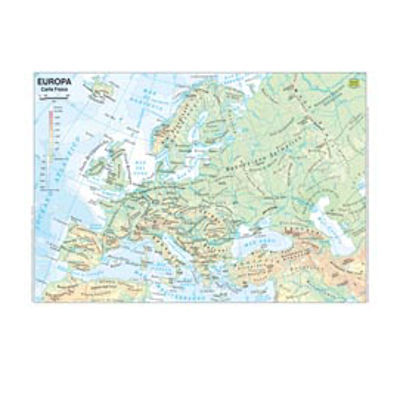 Immagine di Carta geografica Europa - scolastica - plastificata - 297x420 mm - Belletti [BS03P]