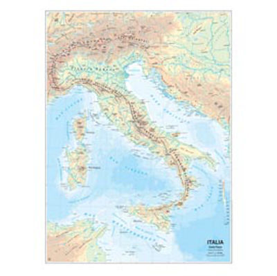 Immagine di Carta geografica Italia - scolastica - murale - Belletti [MS01PL]