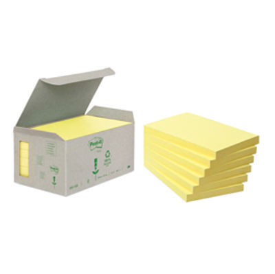 Immagine di Blocco Post It Z Notes Green - giallo - 76 x 127mm - 100 fogli - riciclabile 100% - Post It [655-1B]