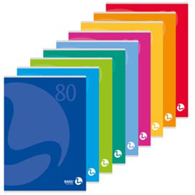 Immagine di Maxiquaderno Color 80 - A4 - quadretto 5mm - 80fg - 80gr - copertina 250gr - BM [BM0588]