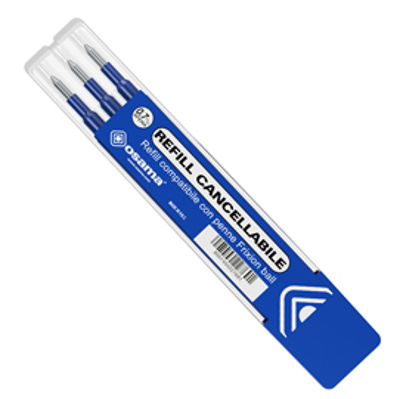 Immagine di Refill per penne gel cancellabili - blu - 0,7mm - Osama - set 3 refill [OW 10136 B]