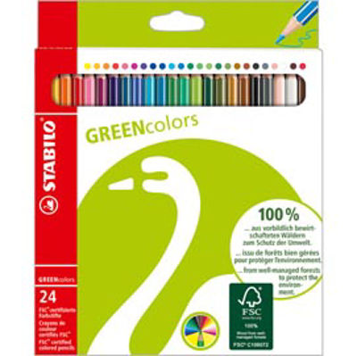 Immagine di STABILO GREENcolors astuccio in cartone da 24 colori ass. [6019/2-24]