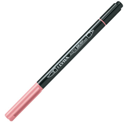 Immagine di Pennarello Aqua Brush Duo - punte 2/4 mm - carminio rosa - Lyra [L6520024]