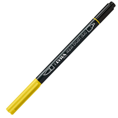 Immagine di Pennarello Aqua Brush Duo - punte 2/4 mm - giallo cromo chiaro - Lyra [L6520006]