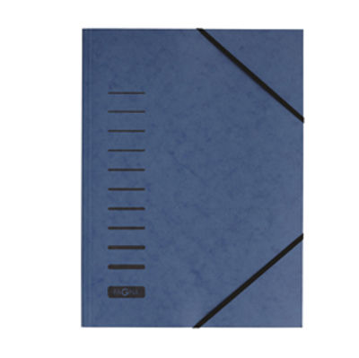 Immagine di Cartella 3 lembi - con elastico - cartoncino - f.to A4 - blu - Pagna [24001-02]