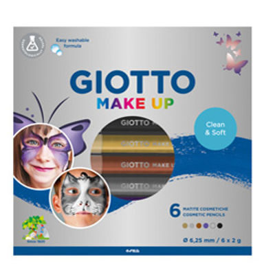 Immagine di Matite cosmetiche Make Up colori metal - mina ø6,25mm - Giotto - Conf. 6 pezzi [474100]