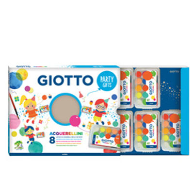 Immagine di Set 8 astucci da 15 acquerellini - party gifts - diametro 15mm - Giotto [315000]