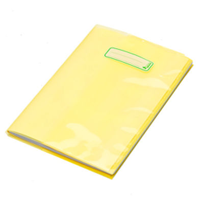 Immagine di Coprimaxi - polietilene trasparente - con alette e con portanome - A4 - giallo - Balmar 2000 [CM090TY]