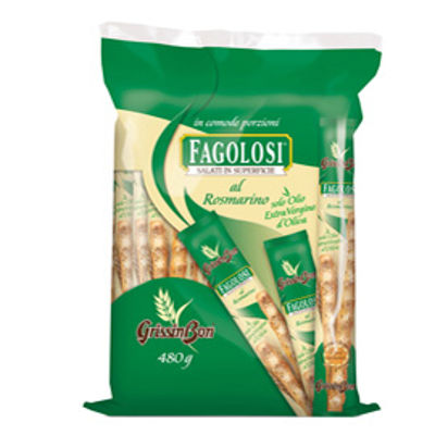 Immagine di Grissini Fagolosi - gusto rosmarino - GrissinBon - multipack 480 gr (40 pezzi x12gr) [78AR]