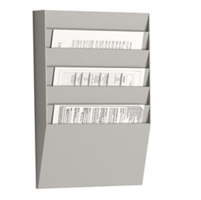 Immagine di Portadepliant wall organizers - a 6 tasche A4 orizzontali - L31,1 x P7,9 x H50,2cm - Paperflow [K500002]