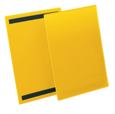 Immagine di Buste con bande magnetiche - A4 verticale - giallo - Durable - conf.50 pezzi [1744-04]