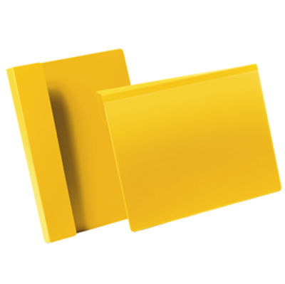 Immagine di Buste identificazione con aletta -  A4 orizzontali - giallo - Durable - conf. 50 pezzi [1723-04]