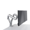 Immagine di Braccio porta monitor Jamy - doppio - grigio metallizzato - Alba [MHARMD M]