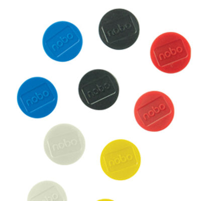 Immagine di Magneti - Ø32 mm - colori assortiti - Nobo - conf. 10 pezzi [1915304]