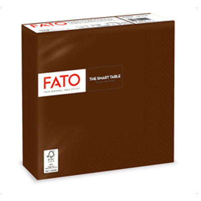Immagine di Tovaglioli di carta - 33x33 cm - 2 veli - cioccolata - Fato - conf. 50 pezzi [82622400]