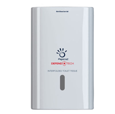 Immagine di Dispenser antibatterico Defend Tech - per carta igienica interfogliata - Papernet [416147]