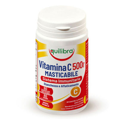 Immagine di Integratore masticabile Vitamina C 500MG - sistema immunitario - 60 compresse (1,4 gr cad.) - Equilibra [VIC500]