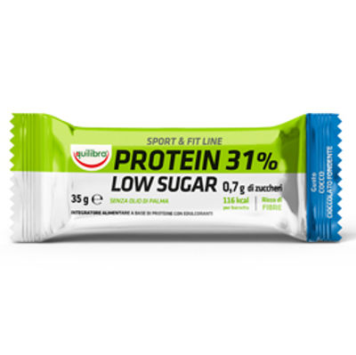 Immagine di Integratore Sport & Fit Line Protein 31% - low sugar choco cioccolato - 35 gr - Equilibra [BAPCO]