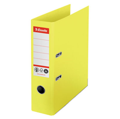 Immagine di Registratore a leva - CO2 neutral - A4 - dorso 75 mm - giallo - Esselte [627566]
