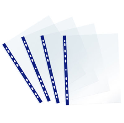 Immagine di Buste forate Sprint - c/ banda - 22 x 30 cm - blu - Favorit - conf. 25 pezzi [400159686]