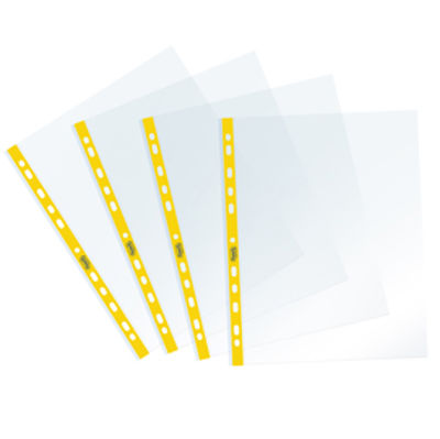 Immagine di Buste forate Sprint - c/ banda - 22 x 30 cm - giallo - Favorit - conf. 25 pezzi [400159687]