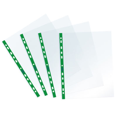 Immagine di Buste forate Sprint - c/ banda - 22 x 30 cm - verde - Favorit - conf. 25 pezzi [400159689]