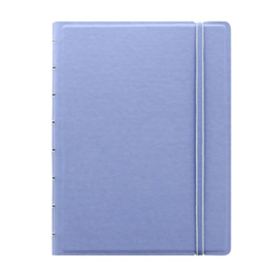 Immagine di Notebook - con elastico - copertina similpelle - A5 - 56 pagine - a righe - blu pastello - Filofax [L115051]