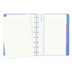 Immagine di Notebook - con elastico - copertina similpelle - A5 - 56 pagine - a righe - blu pastello - Filofax [L115051]