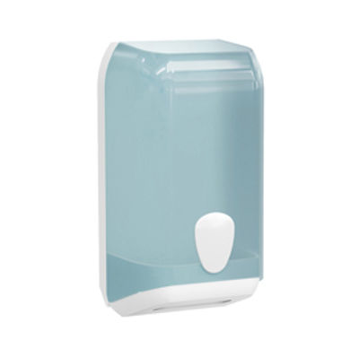 Immagine di Dispenser carta igienica interfogliata - 307 x 133 x 158 mm - bianco / azzurro - Replast [A62001EM]