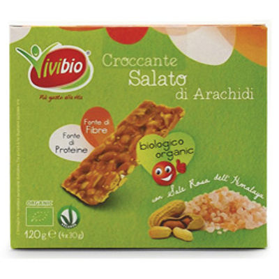 Immagine di Barretta croccante - arachidi - salato - 120 gr - Vivibio [0310135]