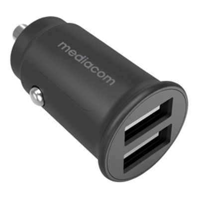 Immagine di Alimentatore car charger - con 2 porte USB - Mediacom [MD-A160]