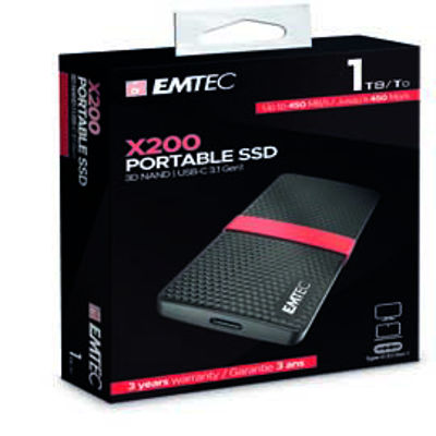 Immagine di Emtec Hard Disk SSD esterno da 1 terabyte (3.1) [ECSSD1TX200]