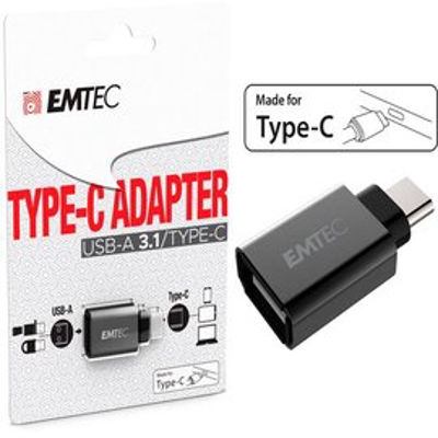 Immagine di Emtec - USB 3.1 To Type-C con adattatore -1 porta USB-A 3.1 - ECADAPT600C [ECADAPT600C]