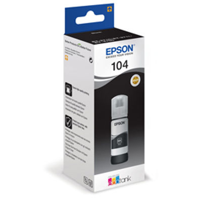 Immagine di Epson - cartuccia - C13T00P140 - inchiostro 104, flacone nero, da 65 ml [C13T00P140]