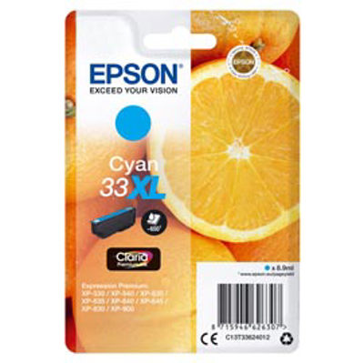 Immagine di Epson - cartuccia - C13T33624012 - inchiostro ciano, serie 33 XL, arancia [C13T33624012]