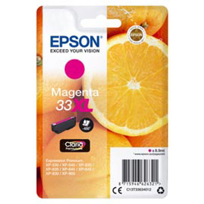 Immagine di Epson - cartuccia - C13T33634012 - inchiostro magenta, serie 33 XL, arancia [C13T33634012]