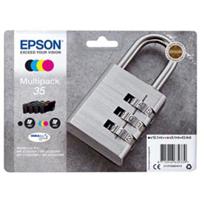 Immagine di Epson - cartucce - C13T35864010 - Inkjet, 1 per colore serie 35, lucchetto - conf. 4 cartucce [C13T35864010]