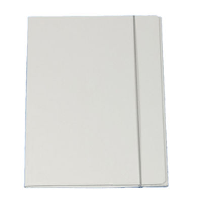 Immagine di Cartellina con elastico - cartone plastificato - 3 lembi - 25x34 cm - bianco - Queen Starline [STL5206]