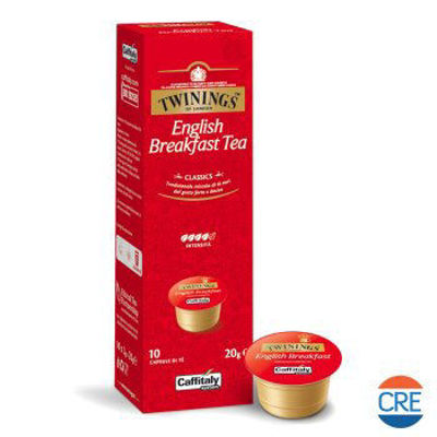 Immagine di BOX 10 CAPSULE TEA ENGLISH BREAK-R TWININGS CAFFITALY [CAFMISC.733R]