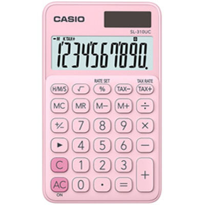 Immagine di Calcolatrice tascabile SL-310UC rosa CASIO [SL 310 UC-PK]