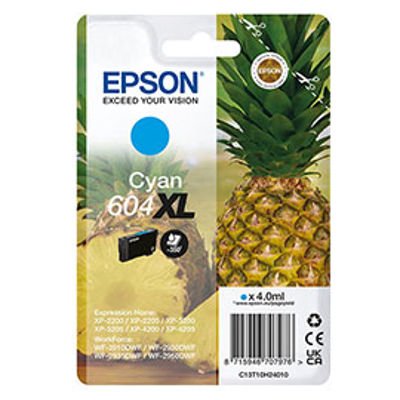 Immagine di Epson Cartuccia 604XL Ananas Ciano 4 ml [C13T10H24010]
