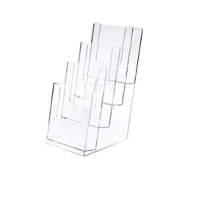 Immagine di Portadepliant - plastica trasparente - 11 x 25 x 14 cm - Lebez [5022]