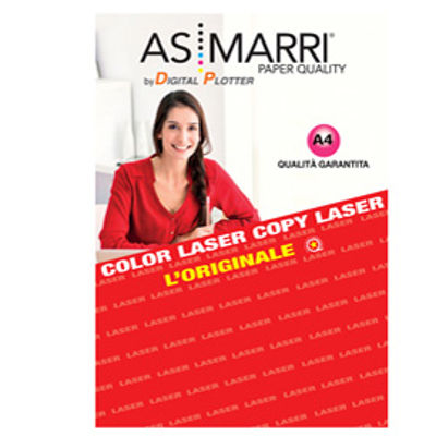 Immagine di Adesivo poliestere - stampa laser - A4 - 100 fogli - trasparente permanente - As Marri [0672]