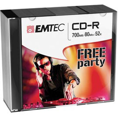 Immagine di Emtec - CD-R - ECOC801052SL - 80min/700mb [ECOC801052SL]
